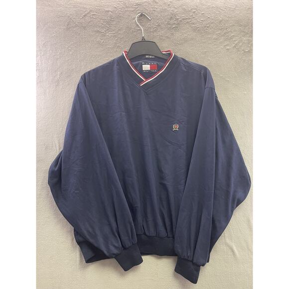 Vintage Tommy Hilfiger Golf Jacket Windbreaker Pull Over Navy Men's Size Small - Picture 1 of 7